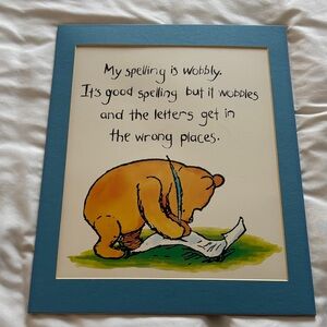 Winnie The Pooh Classic Matted 11 x 14 Print